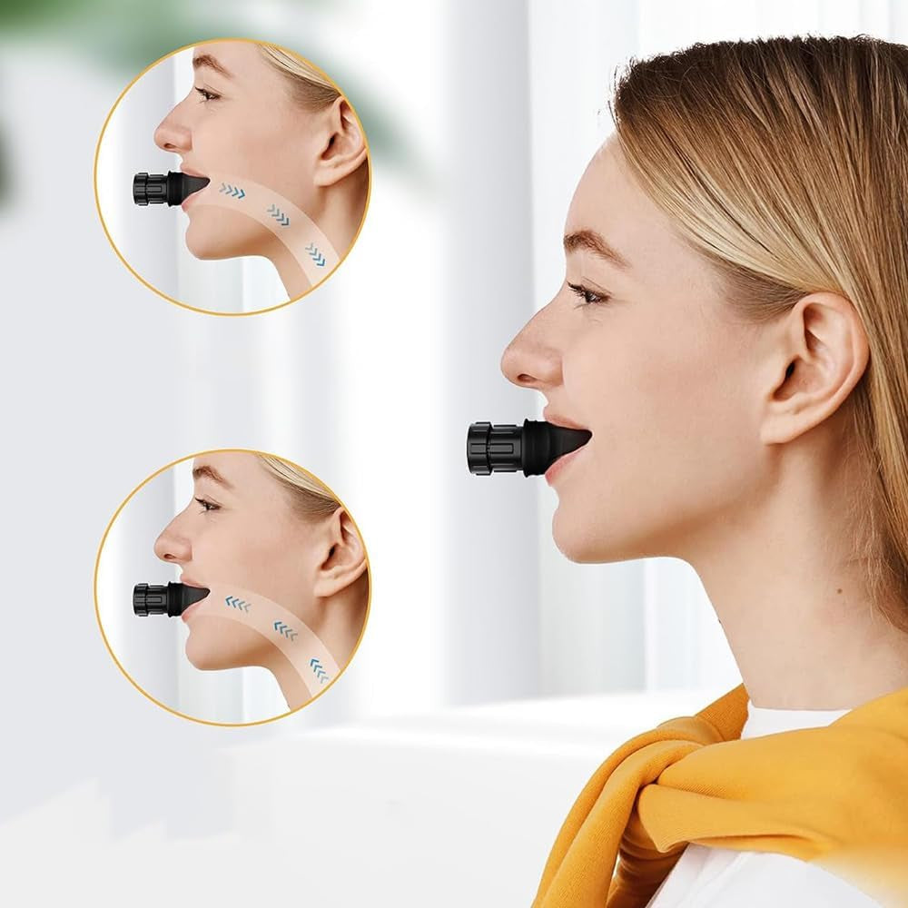 Lung Expansion Training Device for Upgrading Your Lung Capacity Lung Breathing Exerciser Daily Use Lung Devicelung Exerciser Device Inspiratory Muscle Trainer Device Breathe Easier Easy to Clean (White)