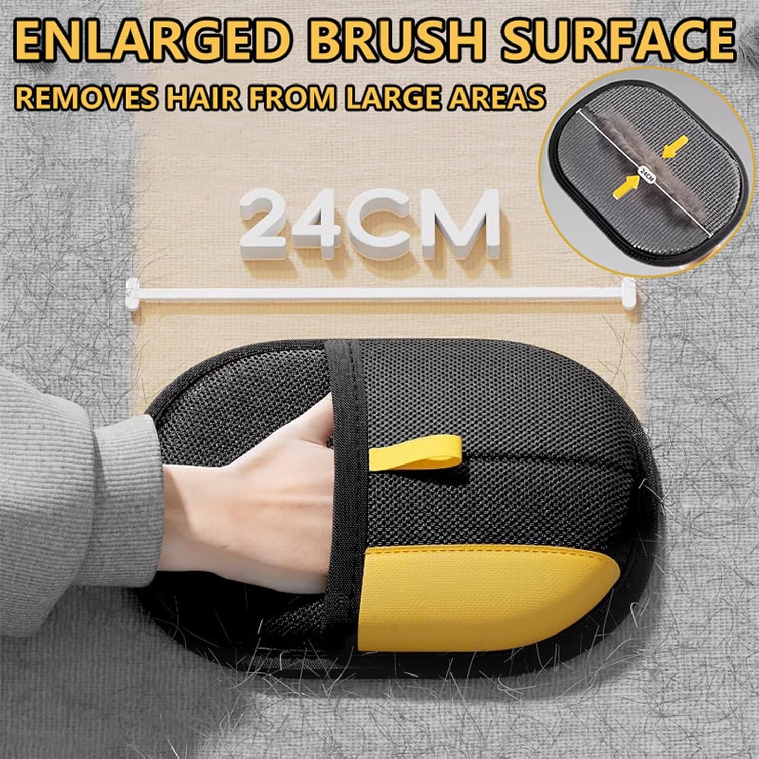 Electrostatic Pet Hair Remover Glove - Reusable Electrostatic Pet Hair Removal Gloves for Couch, Carpet, Double Sided Grooming Glove for Cat & Dog Hair, Upgraded Static Removal Tool (1)